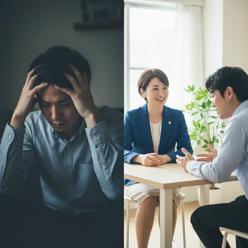 筆者作成イメージ：婚活がうまくいかなくて辛い心理