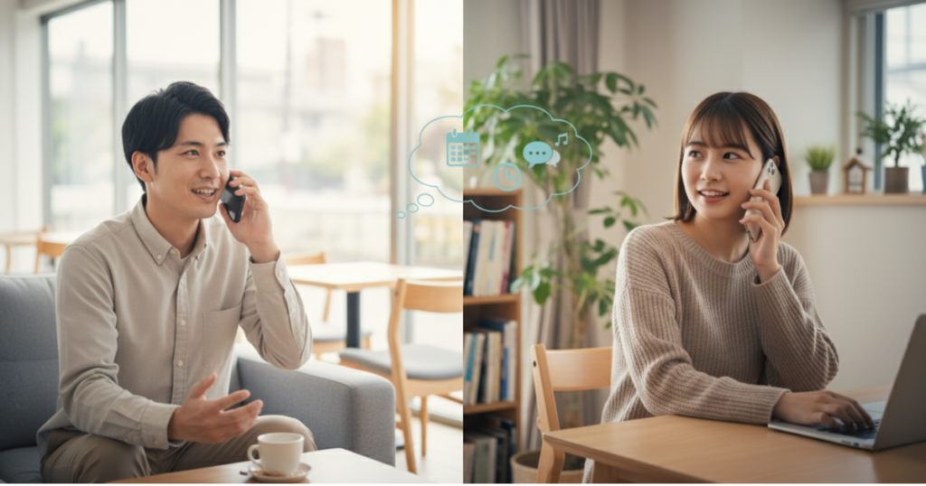 会話が盛り上がる電話のタイミング