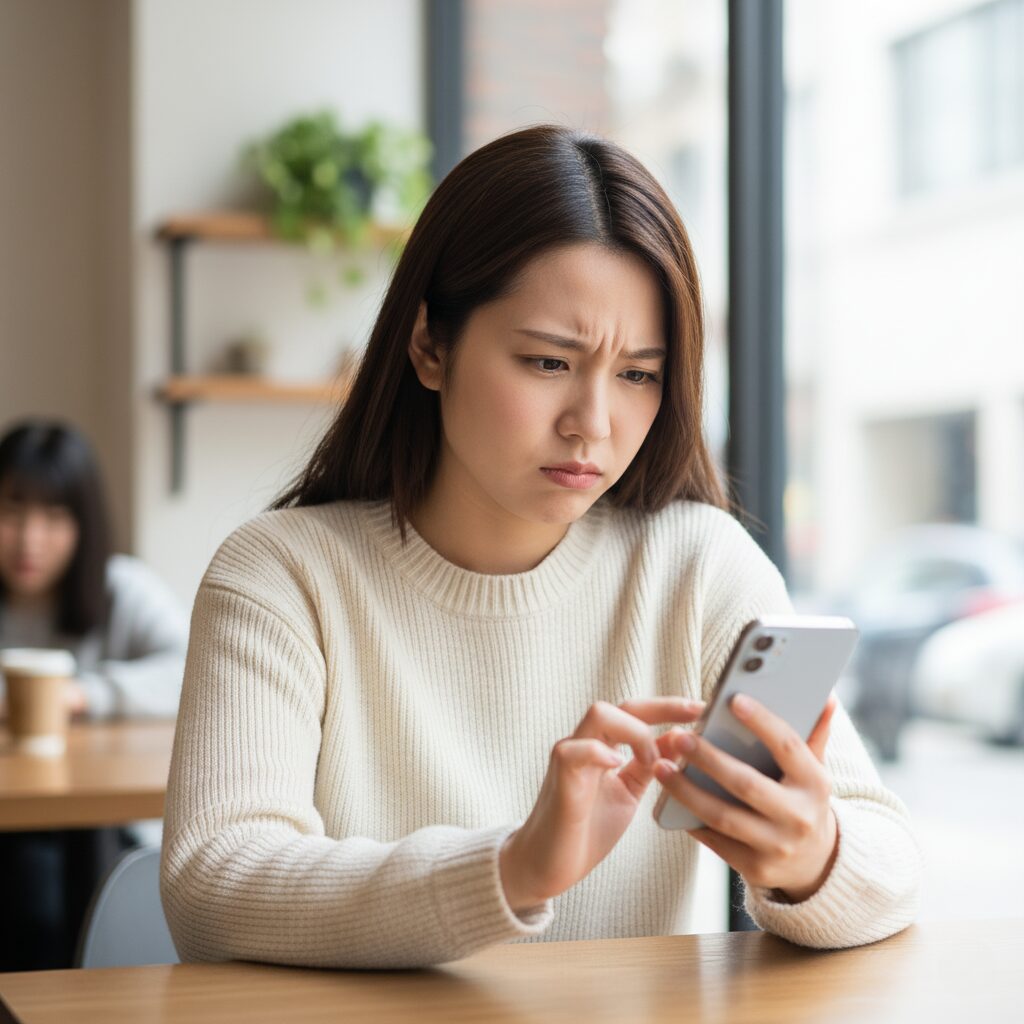 筆者作成イメージ:追ってこなくなった女は脈なしと判断したのか