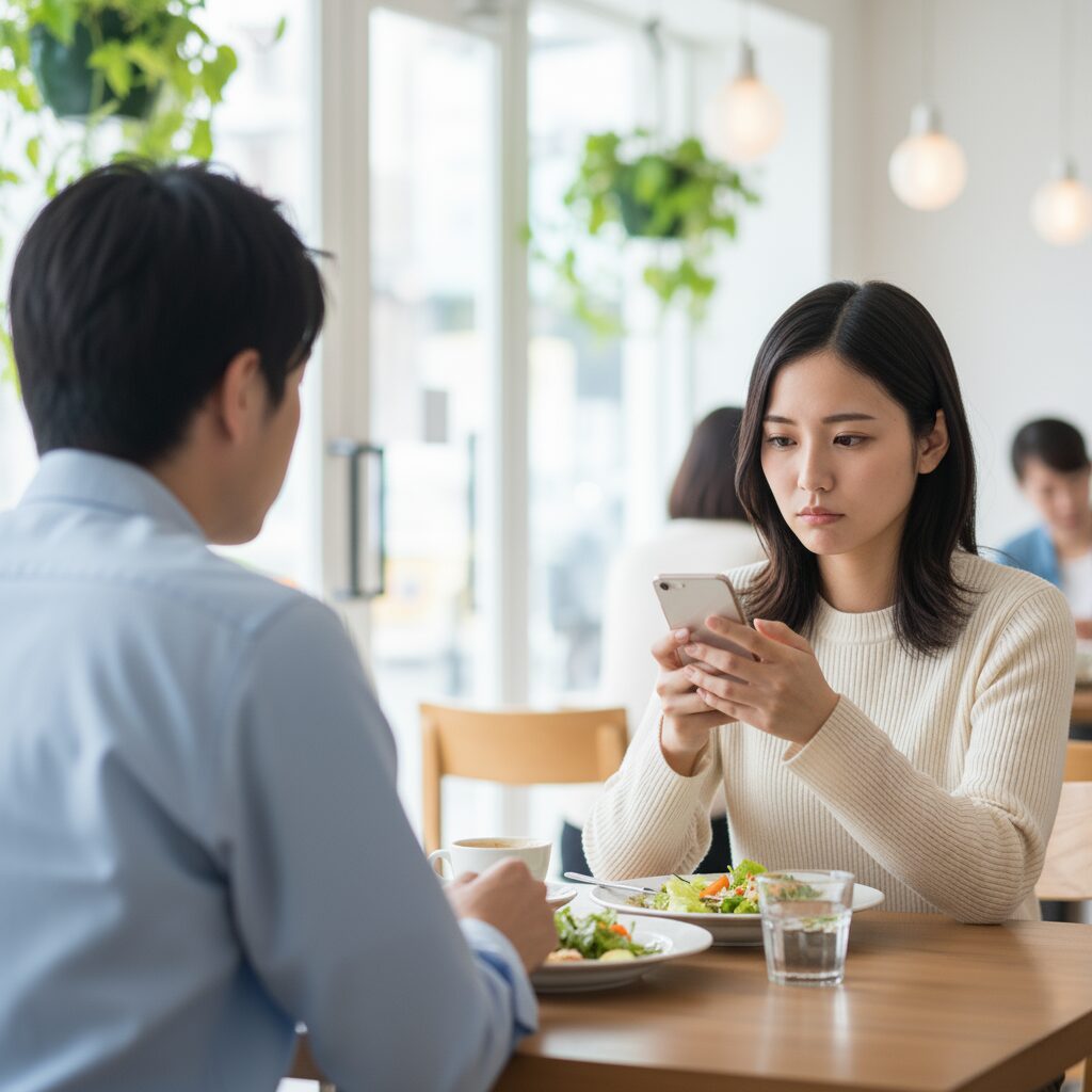筆者作成イメージ:女性が冷めている時のサインの見極め方