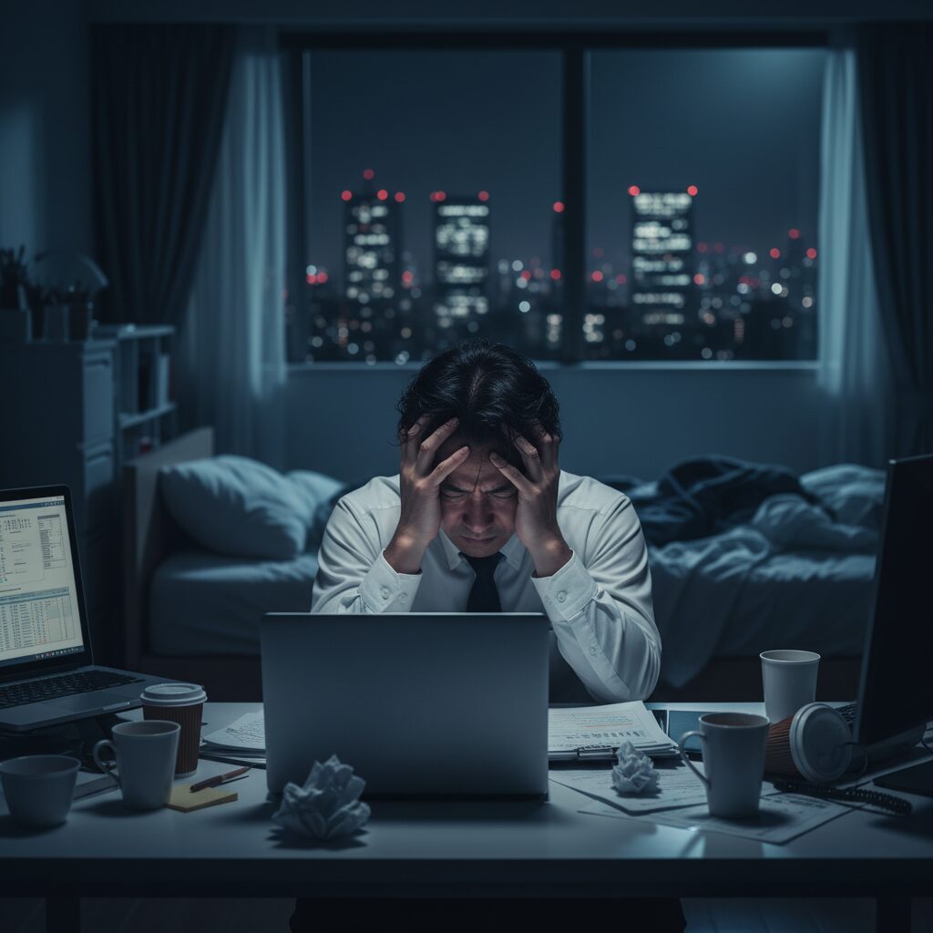 筆者作成イメージ:社会人男性が抱えるリアルな男性心理