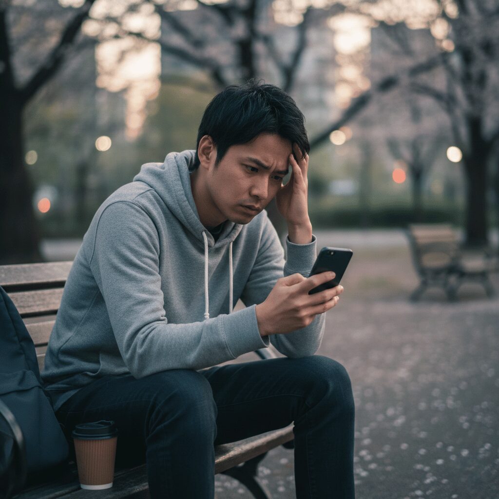 筆者作成イメージ：連絡が来ないのはサクラの手口なのか