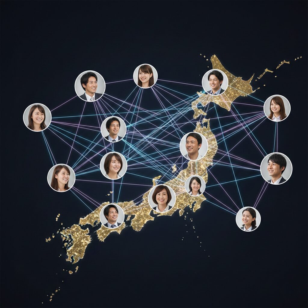 日本の結婚相談所のマッチングするネットワーク網