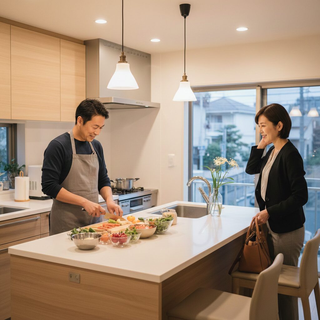 筆者作成イメージ:年収500万円台の生活力と共働きへの理解