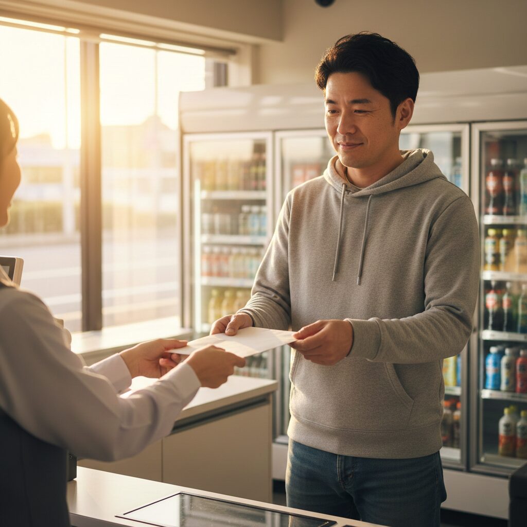 筆者作成イメージ：郵送物の局留めで家族にも完全秘匿